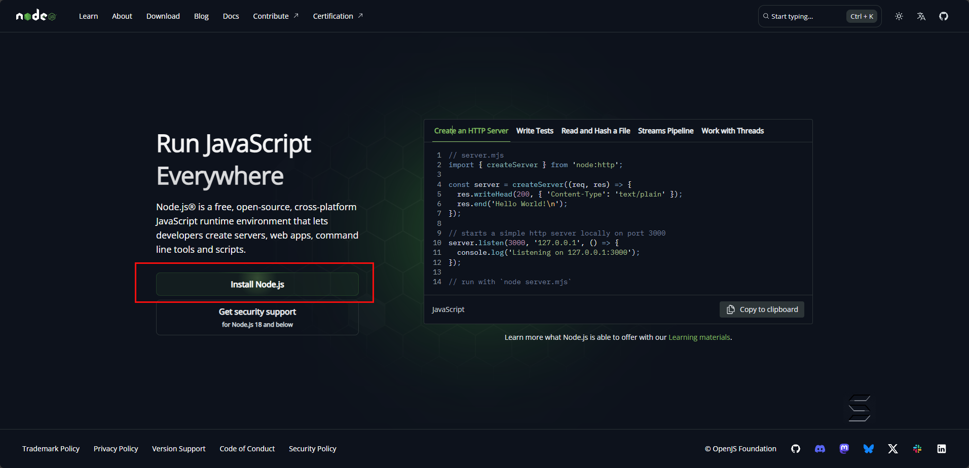 Node js